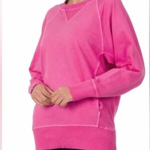 Zenana Outfitters Hot Pink Knit Top